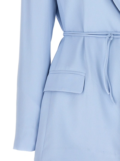 Shop Twinset Feather Blazer Dress Dresses Light Blue