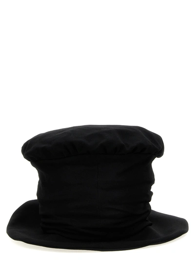 Shop Yohji Yamamoto High Crown Hats Black