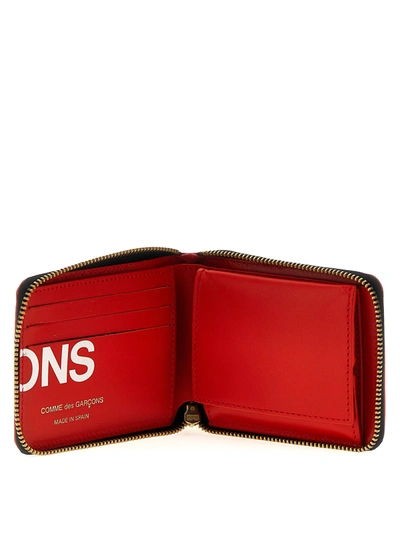 Shop Comme Des Garçons Huge Logo Wallets, Card Holders Red
