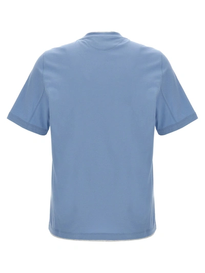 Shop Brunello Cucinelli Layered T-shirt Light Blue