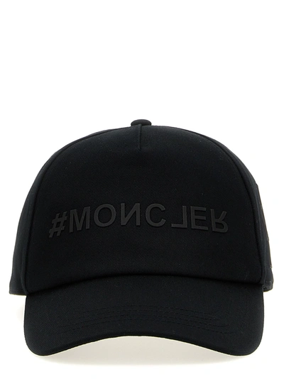 Shop Moncler Logo Printed Cap Hats Black