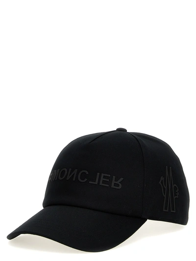 Shop Moncler Logo Printed Cap Hats Black