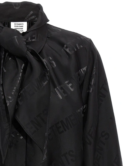 Shop Vetements Monogram Shirt, Blouse Black