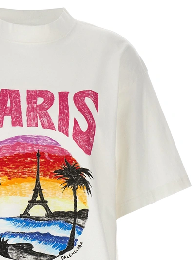 Shop Balenciaga Paris Tropical T-shirt White