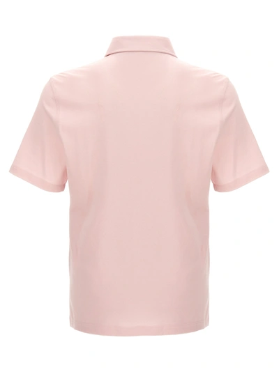 Shop Brunello Cucinelli Piqué Cotton  Shirt Polo Pink