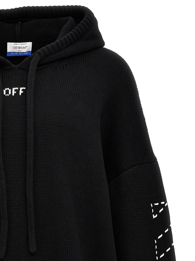 Shop Off-white Stitch Arr Diags Sweater, Cardigans White/black