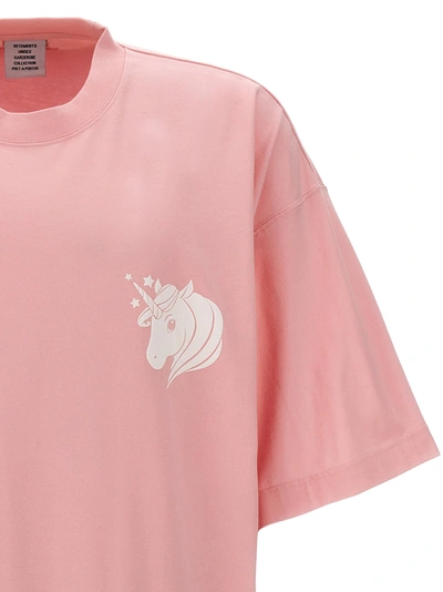 Shop Vetements Unicorn T-shirt Pink