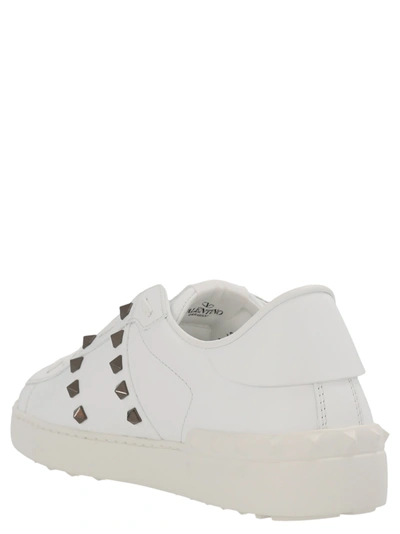 Shop Valentino Garavani Rockstud Sneakers White