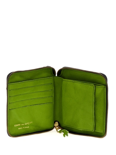 Shop Comme Des Garçons Washed Wallets, Card Holders Green