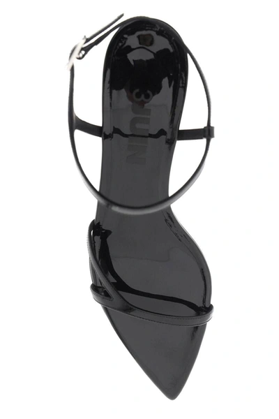 Shop 3juin Coral Patent Leather Sandals. In Black