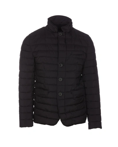 Herno Quilted Down Jacket Casual Jackets And Parka Blue In Black