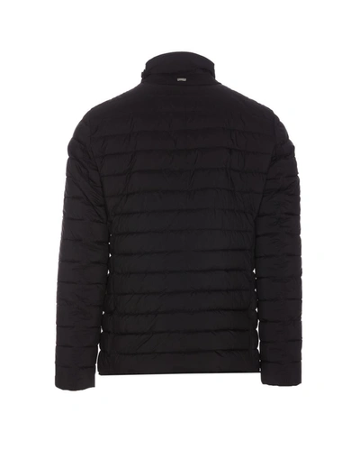 Herno Quilted Down Jacket Casual Jackets And Parka Blue In Black