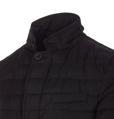 Herno Quilted Down Jacket Casual Jackets And Parka Blue In Black