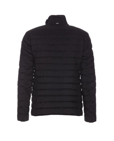 Herno Quilted Down Jacket Casual Jackets And Parka Blue In Blue