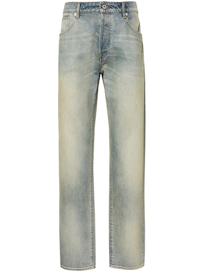 Shop Kenzo Bara Slim Mid-rise Jeans In Blue