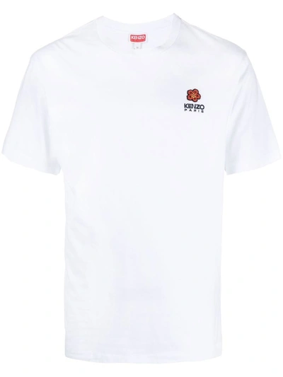 Shop Kenzo T-shirt With Flower Logo In White