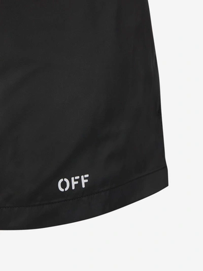 Shop Off-white Plain Logo Swimsuit In Negre