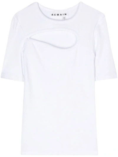 Shop Remain Birger Christensen Remain Jersey Short Sleeve T-shirt In White