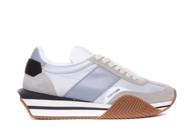 Shop Tom Ford Sneakers In Silver
