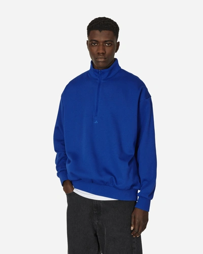 Shop Adidas Originals Basketball Half-zip Crewneck Sweatshirts Lucid In Blue