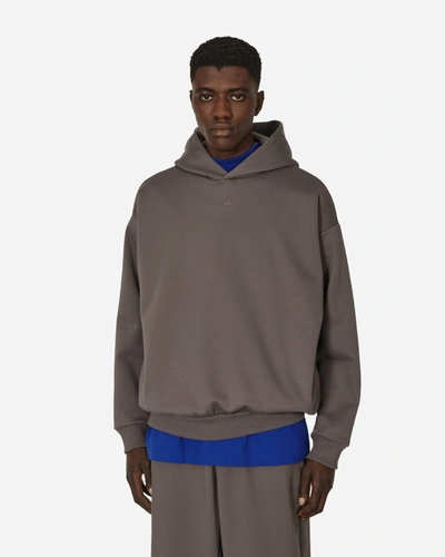 Shop Adidas Originals Basketball Hooded Sweatshirt Charcoal In Black