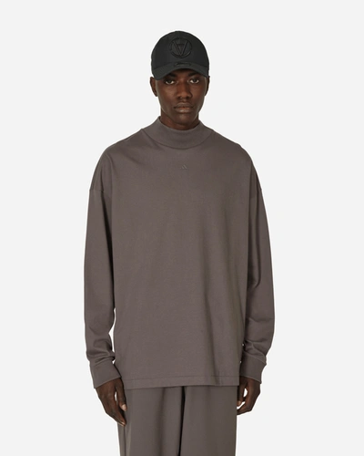 Shop Adidas Originals Basketball Longsleeve T-shirt Charcoal In Black