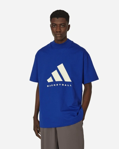 Shop Adidas Originals Basketball T-shirt Lucid In Blue