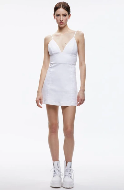 Shop Alice And Olivia Carli Minidress In White
