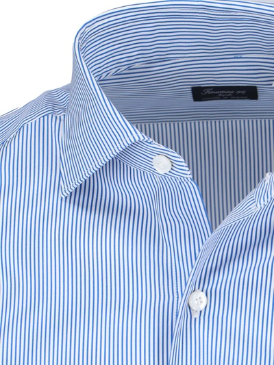 Shop Finamore Shirts In Blue