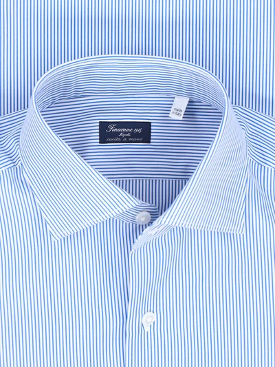 Shop Finamore Shirts In Blue