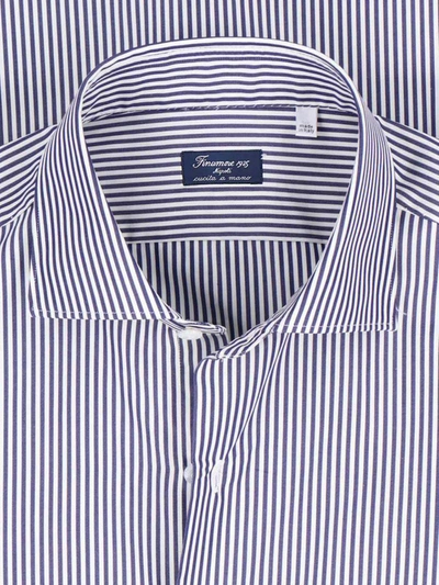 Shop Finamore Shirts In Blue