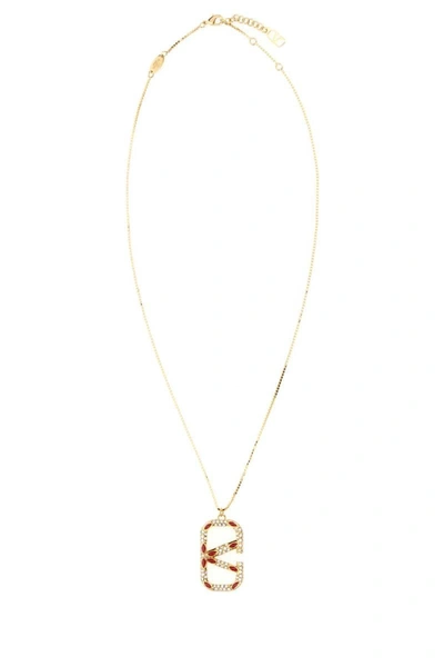 Shop Valentino Garavani Necklaces In Gold