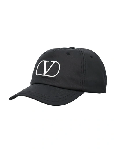 Shop Valentino Garavani Vlogo Signature Baseball Cap In Black