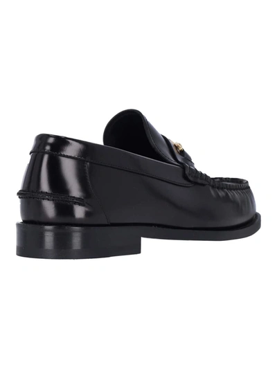 Shop Versace Flat Shoes In Black