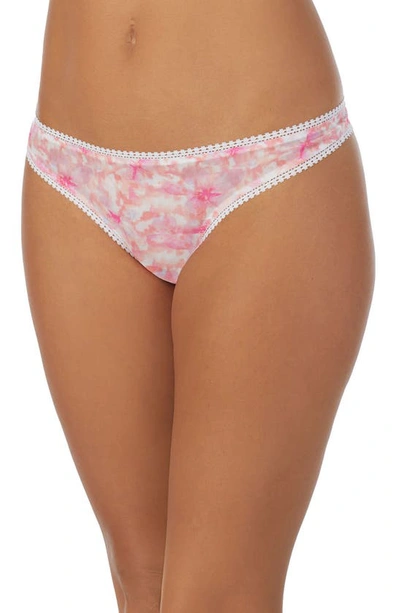 Shop On Gossamer Triple Mesh Hip-g Thong In Watercolor Floral