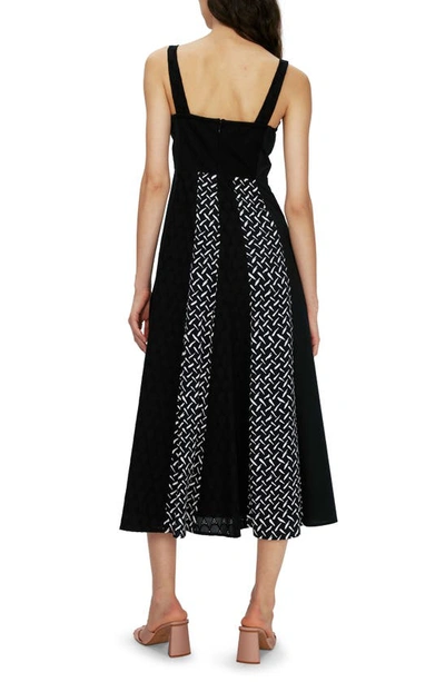 Shop Diane Von Furstenberg Otto Fit & Flare Midi Dress In Tigris/ Black