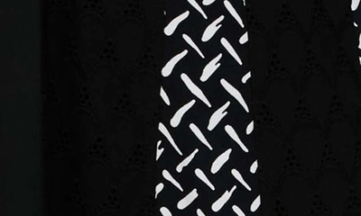 Diane Von Furstenberg Otto Broderie Anglaise-paneled Printed Cotton-mousseline Midi Dress In Tigris/ Black