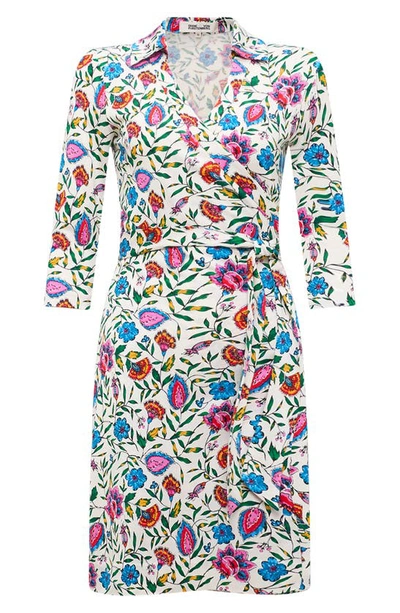 Shop Diane Von Furstenberg New Jeanne Two Floral Silk Wrap Dress In Floral March