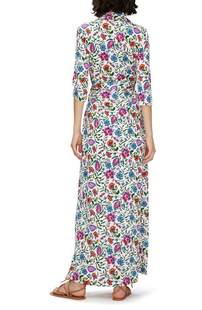 Shop Diane Von Furstenberg Abigail Silk Wrap Maxi Dress In Floral March