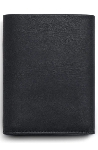 Shop Shinola Rfid Leather Trifold Wallet In Black