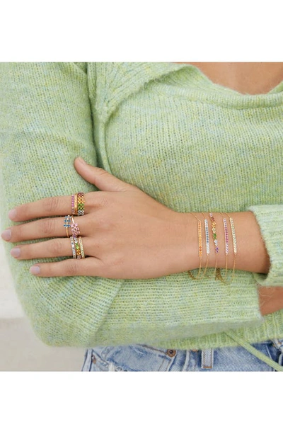 Bony Levy 14k Gold Bar Pendant Bracelet In Peridot Tsavorite