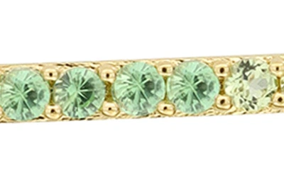 Shop Bony Levy 14k Gold Bar Pendant Bracelet In Peridot Tsavorite