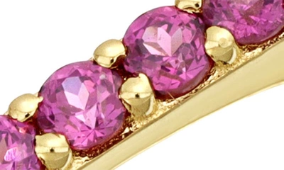 Shop Bony Levy 14k Gold Stacking Ring In Pink Rhodolite Amethyst
