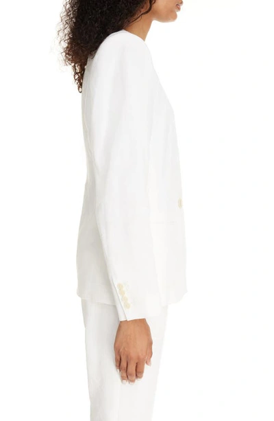 Shop Isabel Marant Manzil Hemp Blend Blazer In White