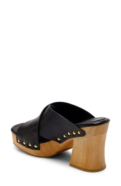 Free People Mallory Platform Slide Sandal In Black
