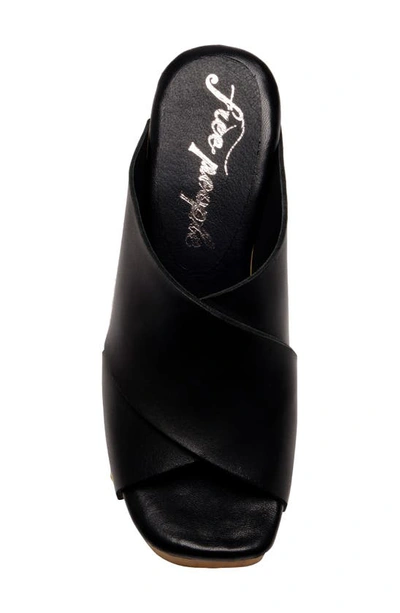 Free People Mallory Platform Slide Sandal In Black