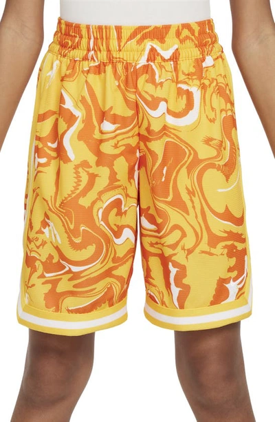 Shop Nike Kids' Dna Athletic Shorts In University Gold/ Orange/ White