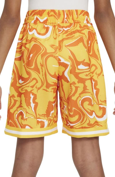 Shop Nike Kids' Dna Athletic Shorts In University Gold/ Orange/ White