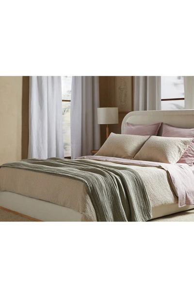 Parachute Cloud Linen Gauze Bed Blanket In Moss