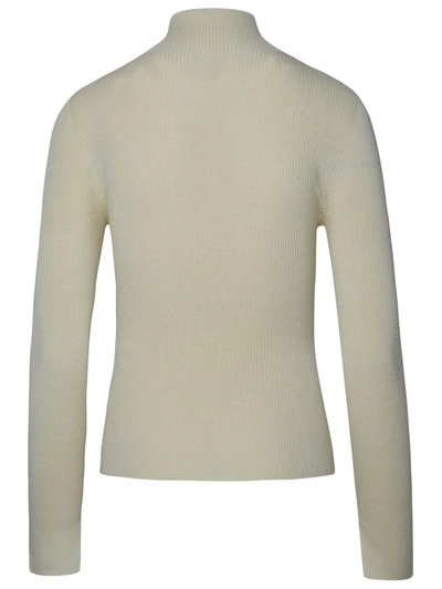 Shop Apc A.p.c. Ivory Cashmere Blend Sweater In Avorio